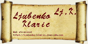 Ljubenko Klarić vizit kartica